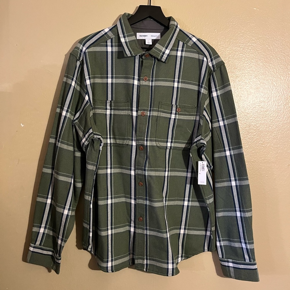 Men’s Old Navy Green Flannel